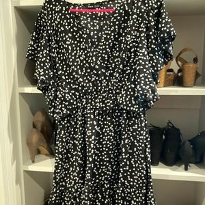 Shein black dress with small hearts